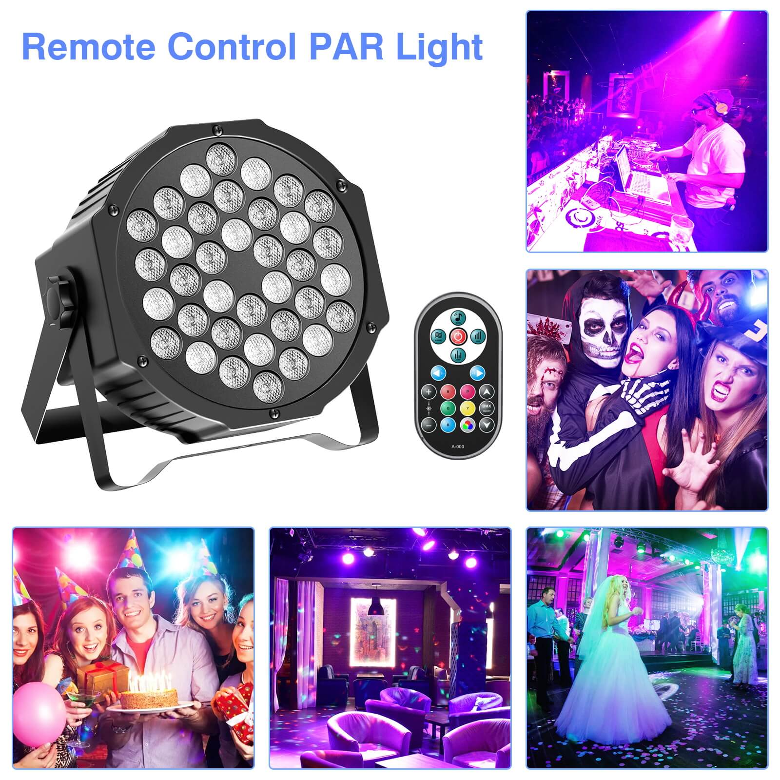 U'King 4PCS/8PCS 36LED Par Lig - Audio Music Dj recension och pris