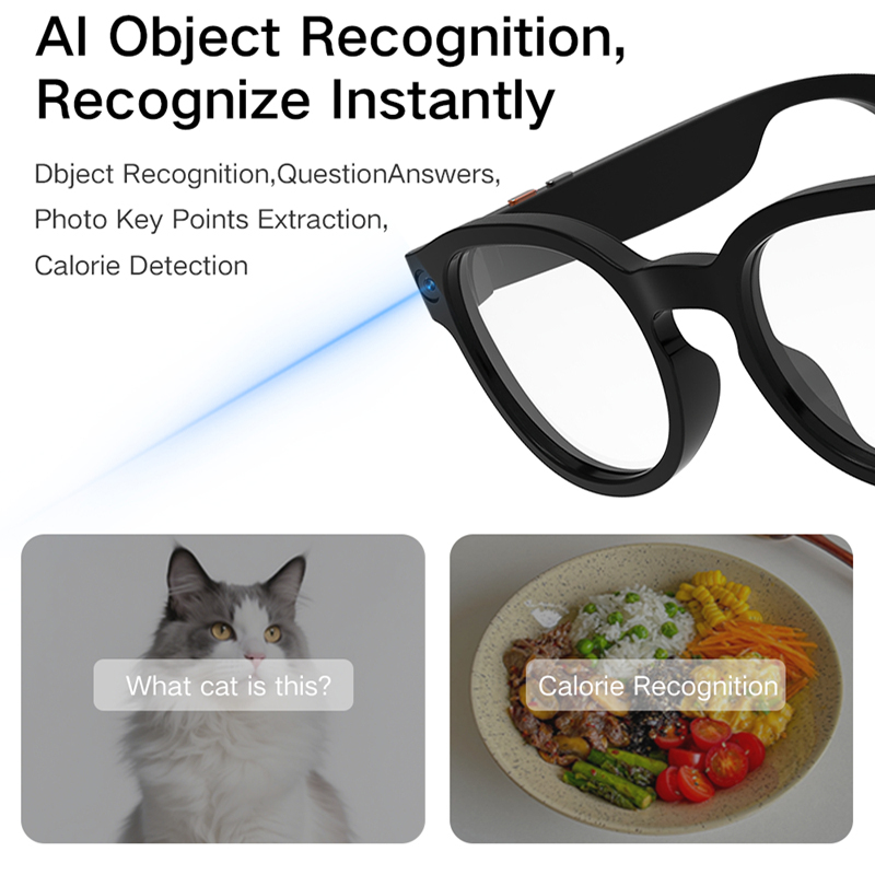 Lenovo G6 Smart Glasses 8MP Ca - Audio Music Image recension och pris