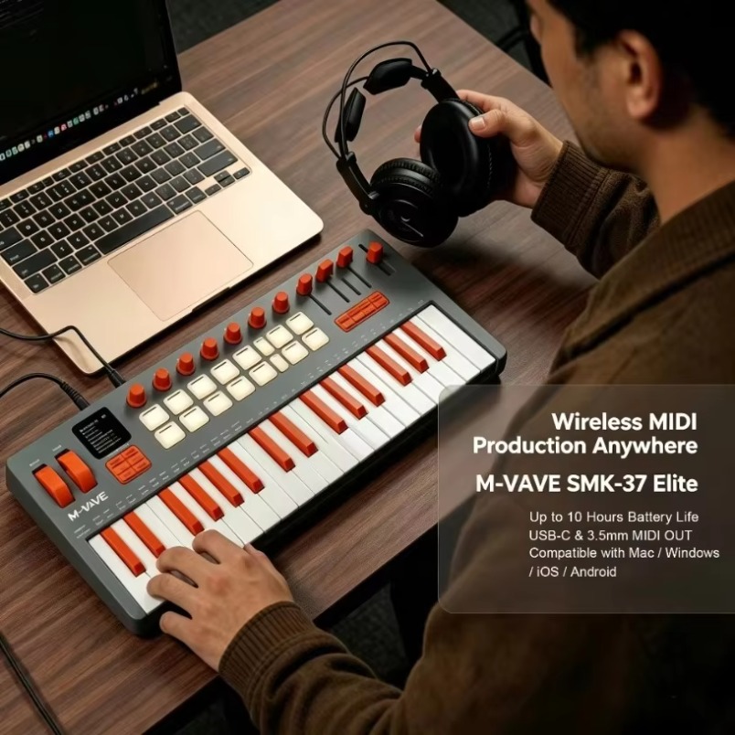 M-VAVE SMK-37 Elite MIDI Keybo - Midi Controller Pad recension och pris